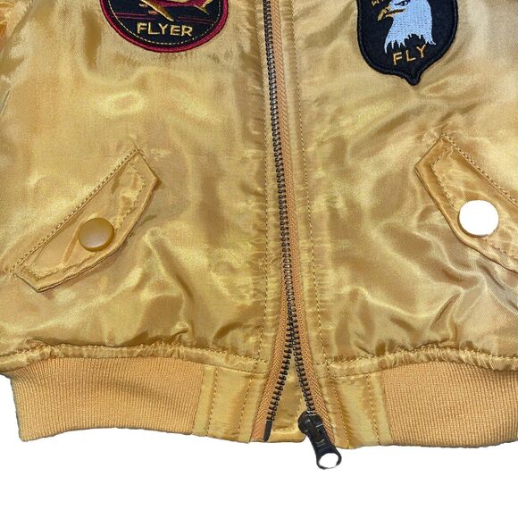 dip Yellow‎ Infant Bomber Pilot Jacket (Size 6-12M) Frequent Flyer USA Wind &Sky - Picture 3 of 11